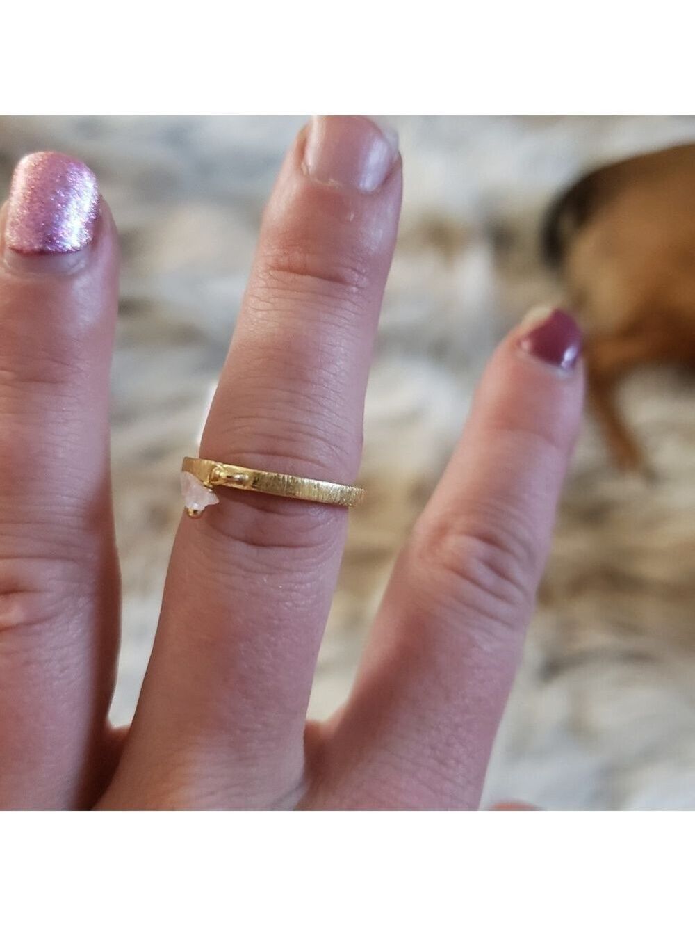 Rose Raval Stacking Ring Gold - Picture 2 of 4